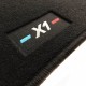 Tapis de sol BMW X1 U11 (2022-actualité) sur mesure avec logo brodé